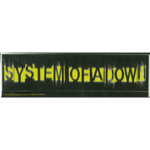 System of a Down Peel and Stick Vintage Sticker 2000