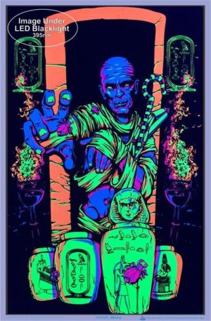 Mummy Flocked Velvet Blacklight Poster - Image 2