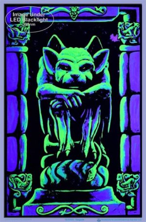 Gargoyle Flocked Velvet Blacklight Poster - Image 2