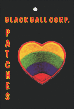 Rainbow Heart Embroidered Sew On Patch - Image 2