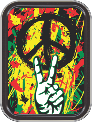 Peace Graffiti Large Stash Tin