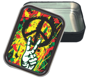 Peace Graffiti Large Stash Tin - Image 2
