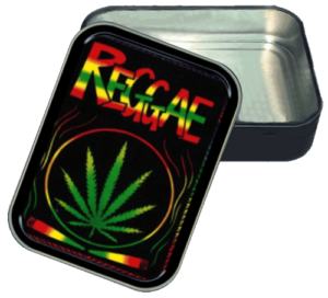 Reggae Leaf Large Stash Tin - Image 2