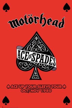 Motorhead Ace of Spades Ace Up Your Sleeve 1980 Tour Poster