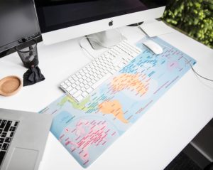 World Map Continents XL Mouse Mat - Image 2