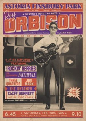 Roy Orbison Finsbury Park London A1 Poster