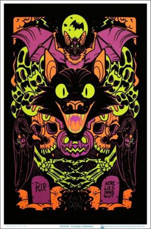 Every Day is Halloween Flocked Velvet Blacklight Poster
