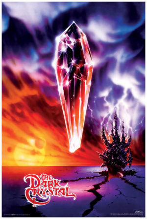 A wall poster print of the crystal and crystal palace from the movie The Dark Crystal by Jim Henson