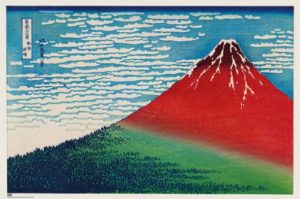 Katsushika Hokusai - Fine Wind Clear Morning Red Fuji Poster