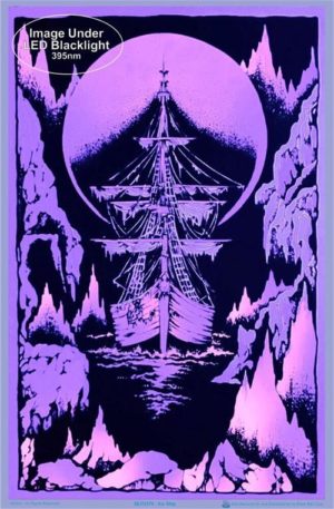 Ice Ship Flocked Velvet Blacklight Poster - Image 2