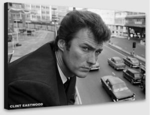 Clint Eastwood Birmingham June 1967 A1 Poster - Poster 59.5x84cm Blockmounted