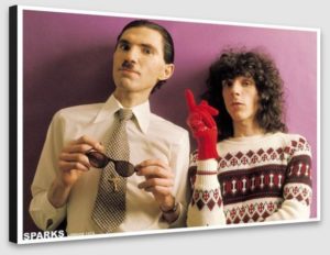 Sparks Ron and Russell Mael London 1974 A1 Poster - Poster 59.5x84cm Blockmounted