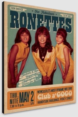 The Ronettes Club a Go Go A1 Poster - Poster 59.5x84cm Blockmounted
