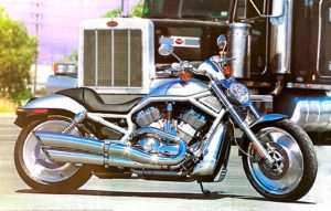 Harley Davidson Silver Machine Motorbike Poster