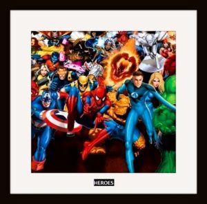Marvel Heroes Framed Poster Print