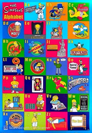 The Simpsons Alphabet Poster