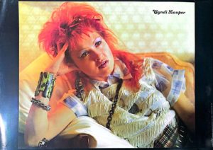 Cyndi Lauper Bed Poster (Published 1985, heavily worn)