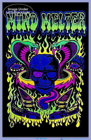 Dirty Donny - Mind Melter Flocked Velvet Blacklight Poster - Image 2