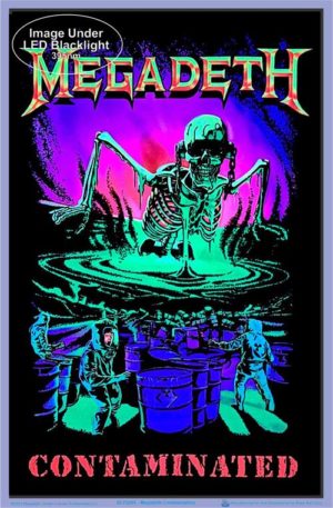 Megadeth Contaminated Flocked Velvet Blacklight Poster - Image 2