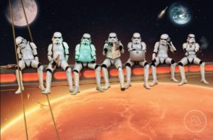 Star Wars Stormtroopers On A Girder Poster