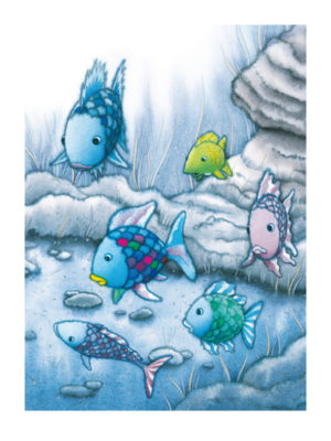 The Rainbow Fish (with shiny scales) Art Print