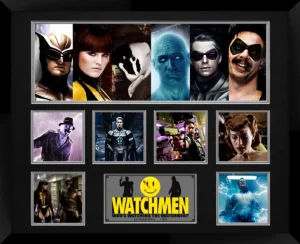 Watchmen Double Matted Photo Collage In A Black Frame
