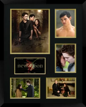 Twilight New Moon Double Matted Photo Collage In A Black Frame