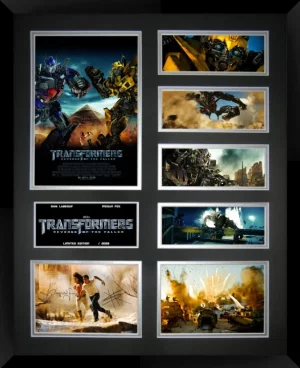 Transformers: Revenge Of The Fallen Double Matted Photo Collage In A Black Frame