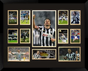 Juventus FC Alessandro Del Piero Double Matted Photo Collage In A Black Frame