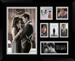 Fifty Shades Of Grey Double Matted Photo Collage In A Black Frame