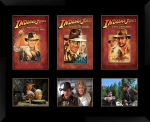 Indianna Jones Trilogy Double Matted Photo Collage In A Black Frame