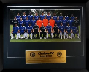 Chelsea FC Team Season 2008/2009 Soccer Matted And Framed Photo