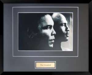 The Greatest Muhammad Ali And Michael Jordan Matted And Framed Photo