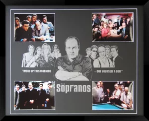 The Sopranos Photos With A Screen Printed Mat And Black Frame