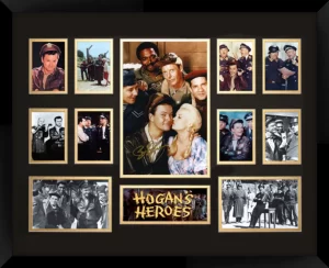 Hogan's Heroes Double Matted Photo Collage In A Black Frame