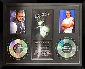 Justin Timberlake Photos With Mock CDs And Black Frame