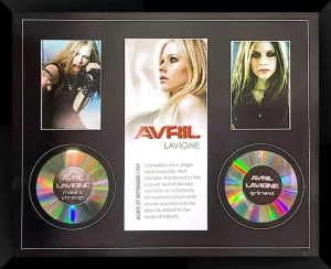 Avril Lavigne Photos With Mock CDs And Black Frame
