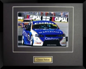 Glenn Seton Car Matted And Framed Photo