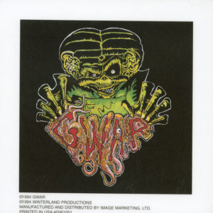 GWAR Vintage Static Sticker 1994