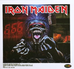 Iron Maiden Beast Hits From 666 Radio Hell Album Cover Vintage Static Sticker 1993