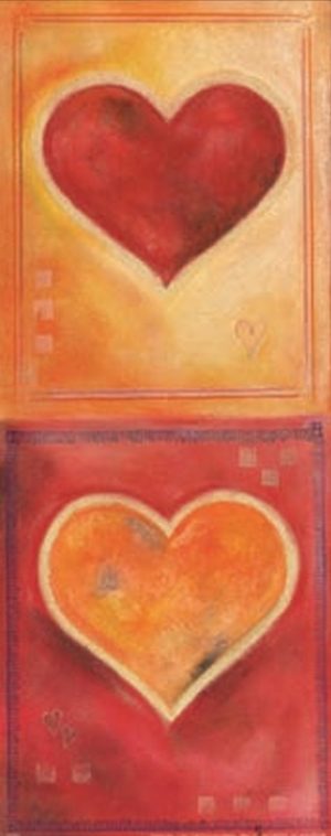 Mepas - Two Hearts I Art Print