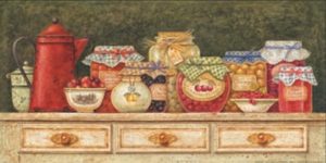 Eric Barjot - Vintage Dresser With Kettle And Jams Art Print