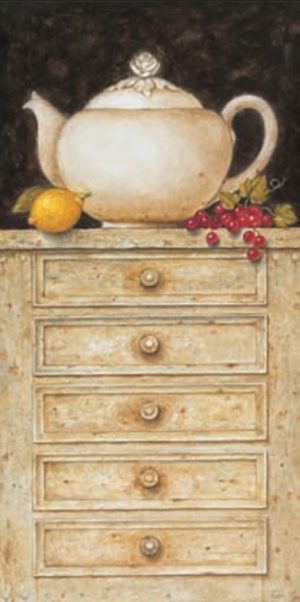 Eric Barjot - Vintage Dresser With Teapot And Lemon Art Print