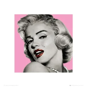 Marilyn Monroe Lips Pink Art Print