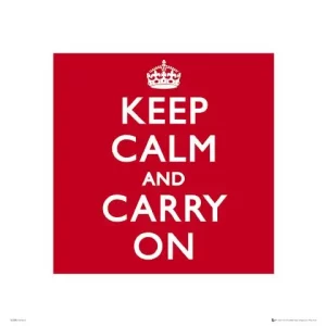 Keep Calm And Carry On Art Print