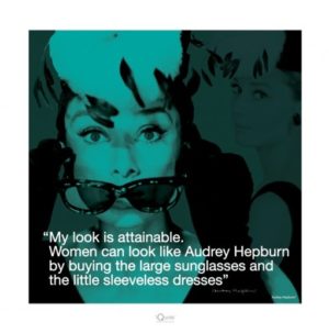 Audrey Hepburn Quote My Look Art Print