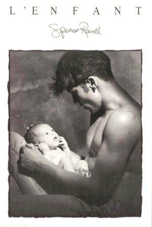 L'Enfant Man And Baby - Spencer Rowell Poster (Published 1986, some wear)