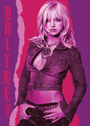 Britney Spears Purple Poster (Published 2001, some wear)