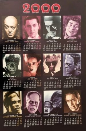 Out Of The Darkness Horror Movie Monsters 2000 Calendar Poster