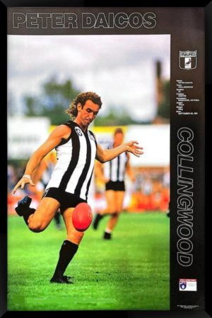 AFL Peter Daicos Collingwood Framed Poster Print